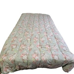 Ralph Lauren Charlotte Sage Green Comforter Full Queen Floral Cottage Vintage